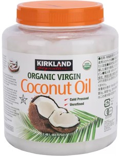 Aceite de Coco Orgánico Virgen Kirkland Signature 2.48 L - Aceite de Coco Para Cocinar Y Para el Cuidado Personal - Aceite de Co