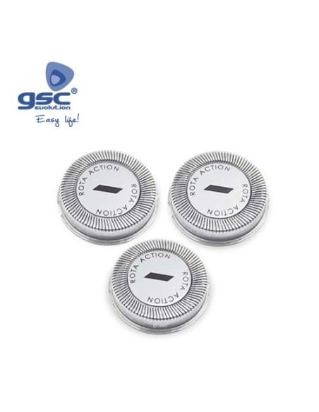 CUCHILLAS ROTATORIAS MAQUINA AFEITAR COMPATIBLE PHILIPS HQ2 Ref. 002703026