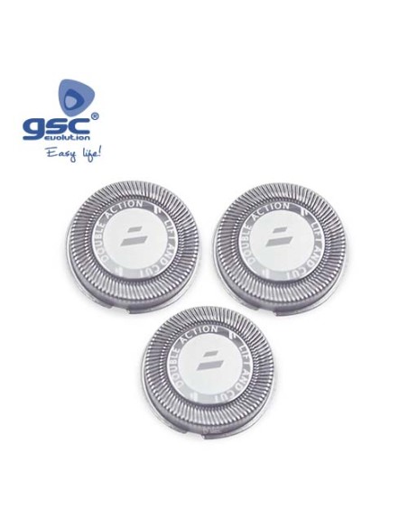 CUCHILLAS ROTATORIAS MAQUINA AFEITAR COMPATIBLE PHILIPS HQ3 Ref. 002703027