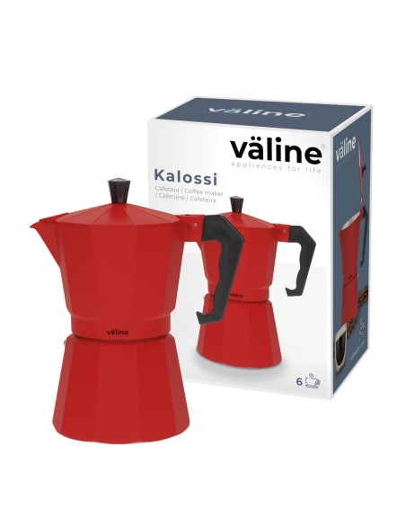 CAFETERA KALOSSI 6 TAZAS ROJO Ref. 400010010