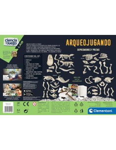 Clementoni-55110 - Arqueologia: Predadores e Presas - um jogo científico para escavar e montar dinossauros 2