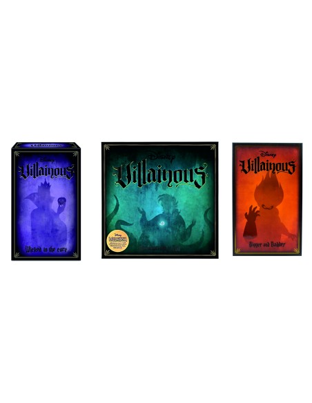Disney Villaninous Set 3 juegos | Juegos De Mesa Niños 10 Años | Juego De Disney | Juegos De Mesa para 2 | para Adultos Y Niños