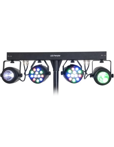 Ibiza - DJLIGHT60 - Soporte de luces con 2 proyectores PAR RGBB & 2 MOON FOWER RGBBBA - Pack LED 4 en 1