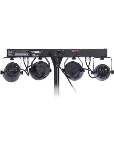 Ibiza - DJLIGHT60 - Soporte de luces con 2 proyectores PAR RGBB & 2 MOON FOWER RGBBBA - Pack LED 4 en 1