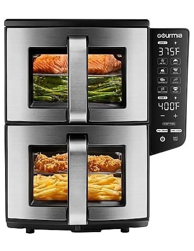 GOURMIA Doppelkammer-Heißluftfritteuse