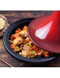 Tajine IBILI Classe H de 32 cm - Corpo em ferro fundido e tampa de cerâmica, adequado para fogão de indução. 2