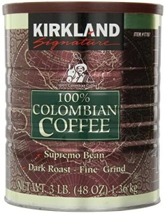 (1) - Signature 100% Colombian Coffee Supremo Bean Dark Roast-Fine Grind, 1.4kg