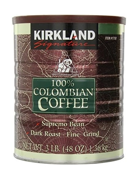 (1) - Signature 100% Colombian Coffee Supremo Bean Dark Roast-Fine Grind, 1.4kg
