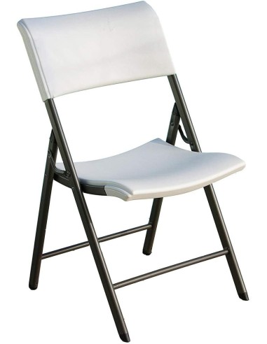 LIFETIME - Silla Plegable, Color Blanco aluminio