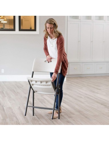 LIFETIME - Silla Plegable, Color Blanco aluminio