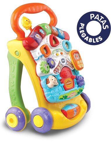 VTech-Baby 2 in 1 Walker, giocattolo cavalcabile con musica e luci, gambe pieghevoli, pannello rimovibile, regolatore di velocit