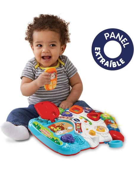 VTech-Baby 2-in-1 Lauflernwagen, Rutschauto mit Musik und Lichtern, klappbaren Beinen, abnehmbarem Bedienfeld, Geschwindigkeitsr