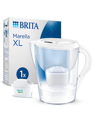 FILTRO PER CARAFFA BRITA Marella XL Blanche (3,5 L) include 1 cartuccia Maxtra Pro All-1
