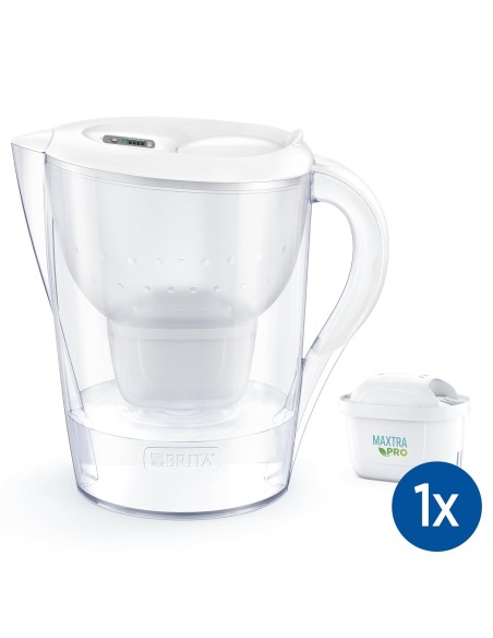 Filtre à carafe BRITA Marella XL Blanche (3,5 L) avec 1 cartouche Maxtra Pro All-1
