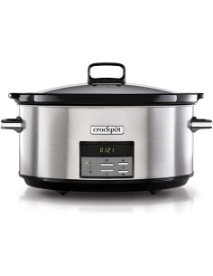 Crock-Pot Olla de cocción lenta digital gran capacidad, para preparar multitud de recetas | 7,5 L | Acero Inoxidable [CSC063]