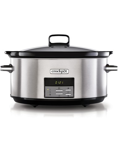Crock-Pot Olla de cocción lenta digital gran capacidad, para preparar multitud de recetas | 7,5 L | Acero Inoxidable [CSC063]