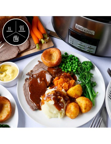 Crock-Pot Olla de cocción lenta digital gran capacidad, para preparar multitud de recetas | 7,5 L | Acero Inoxidable [CSC063]