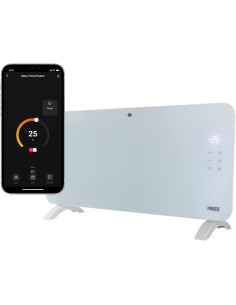 Princess 348150 Calefactor con panel de cristal Smart, controlado por app, Control Manual, por Smartphone o Voz, App Gratuita 15