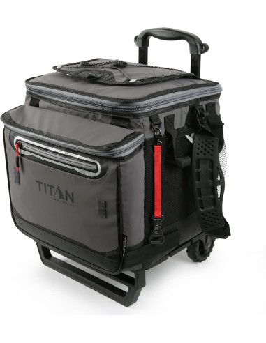 Titan - Réfrigérateur de 22,5 litres, d'une capacité de 60 canettes et équipé d'un chariot tout-terrain.