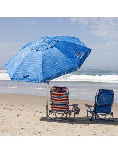 Tommy Bahama - Guarda-sol de praia, azul claro 2026