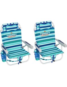 Mochila para cadeira de praia Tommy Bahama, 2 peças, alumínio verde.
