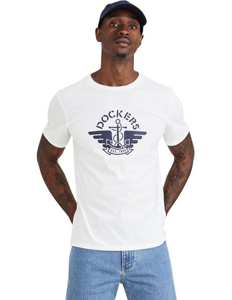 Dcocker Logo-T-Shirt, Größe XL, weiß