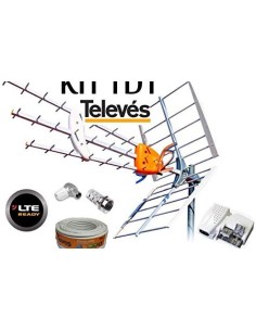 KIT ANTENA TELEVES LTE2 700MH +20MT CABL