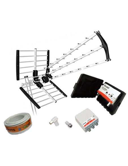 KIT ANTENA TECATEL BKM-18 5G+CABLE 20MT+ AMPLIFICADOR +ACCESORIOS KIT ANTENA TECATEL BKM-18 5G+CABLE 20MT+ AMPLIFICADOR +ACCESORIOS