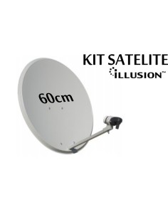 KIT ANTENA PARABOLICA 80CM + LNB + CONEC