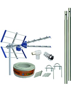 KIT ANTENA COMPACT 5G+CABLE 20M+2XMASTIL