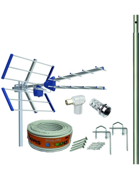 KIT ANTENA COMPACT 5G+CABLE 20M+MASTIL 1 KIT ANTENA COMPACT 5G+CABLE 20M+MASTIL 1