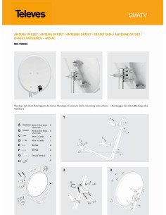 KIT ANTENA PARABOLICA TELEVES 60CM +LNB+