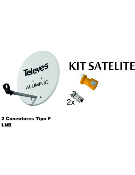 KIT ANTENA PARABOLICA 83CM ALUMINIO TELEVES