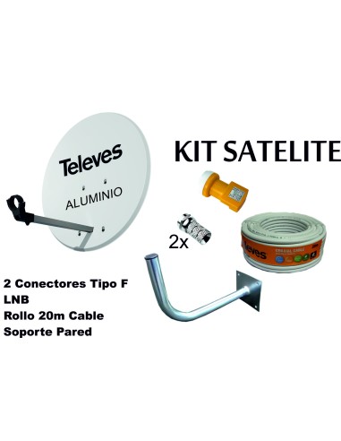KIT ANTENA PARABOLICA ALUMINIO 83CM TELEVES