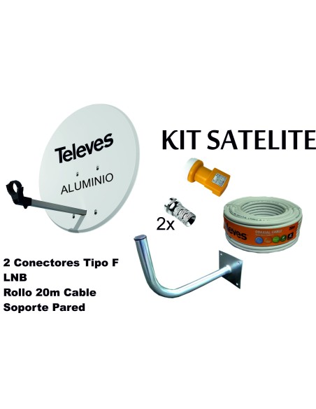 KIT ANTENA PARABOLICA ALUMINIO 83CM TELEVES KIT ANTENA PARABOLICA ALUMINIO 83CM TELEVES