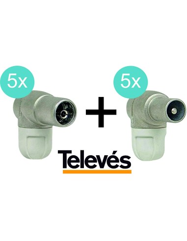 Pack Conectores Antena TV TDT TELEVES 5