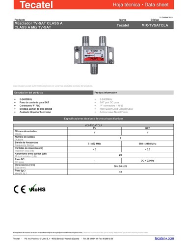 *Tecatel TV Satélite - Mezclador de seña