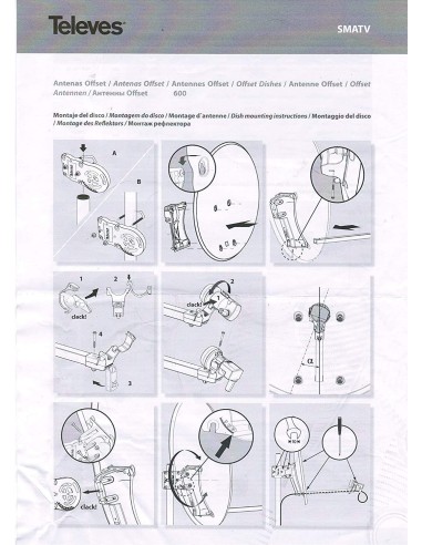 *Kit Antena PARABOLICA 63cm Aluminio TEL