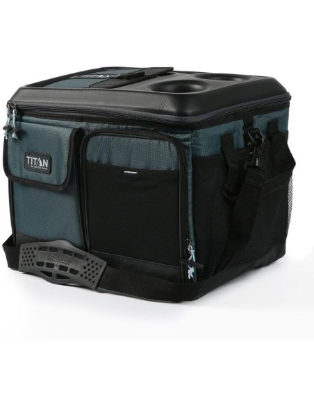 NEVERA PORTATIL PLEGABLE TITAN. CAPACIDAD PARA 50 LATAS. COLOR VERDE