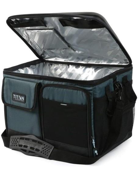 NEVERA PORTATIL PLEGABLE TITAN. CAPACIDAD PARA 50 LATAS. COLOR VERDE