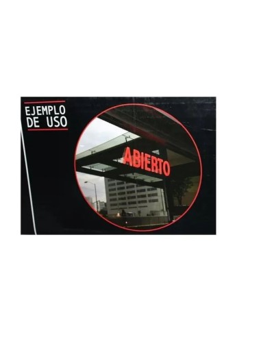 LETRERO LED CON MANDO A DISTANCIA "ABIERTO" COLOR ROJO